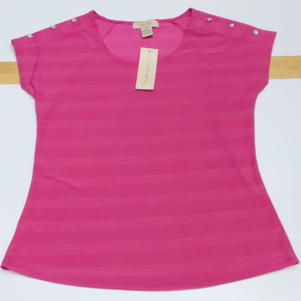 NWT Diana Belle NY Pink Dress Shirt Women's Small